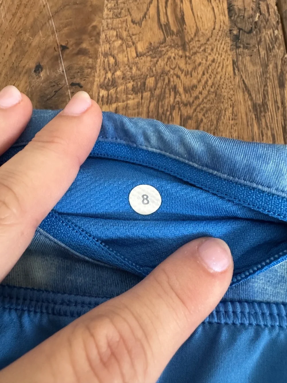Lululemon‎ Speed Short Pipe Dream Blue Tidal Trip Women's Size 8 W7578S C